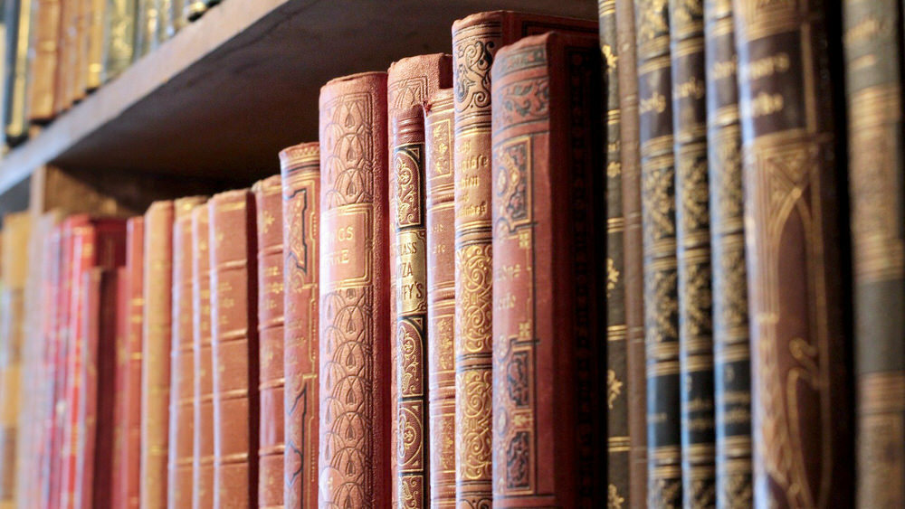 old books on shelf